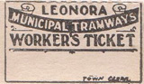 Leonora  Tramway Ticket